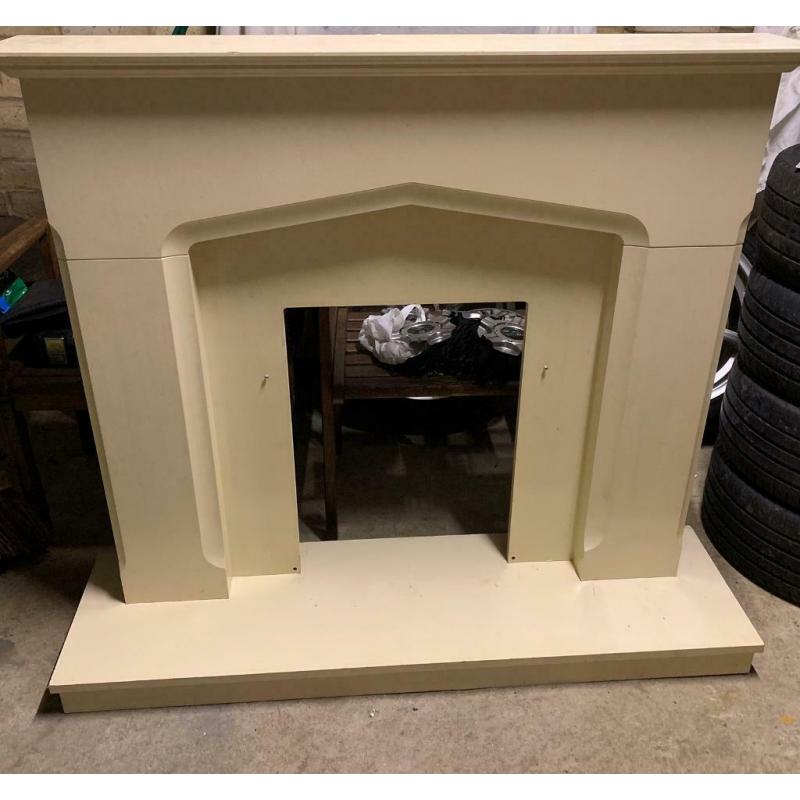 Wood fire surround