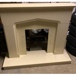 Wood fire surround