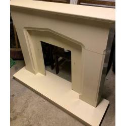 Wood fire surround