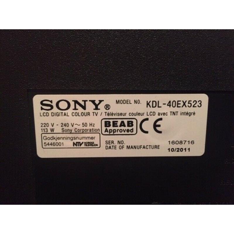 40 inch Sony Bravia Full HD LCD TV