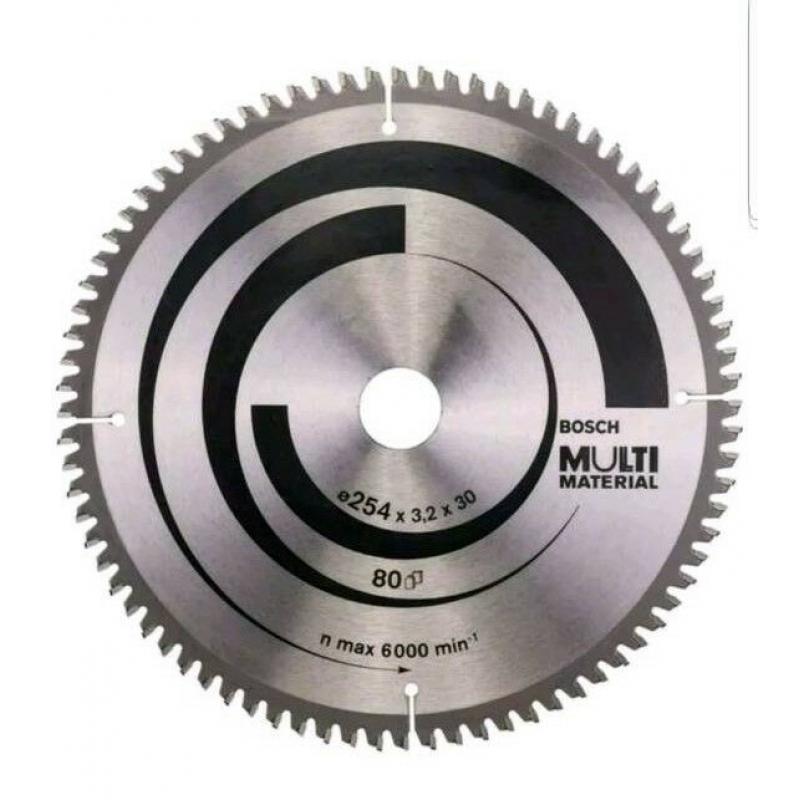 Bosch 2608640450 Circular Saw Blade Multi Material, 254 x 30 X 3,2 mm, 80