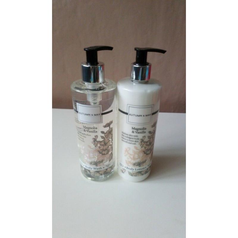 Magnolia and Vanilla Body Wash and Lotion