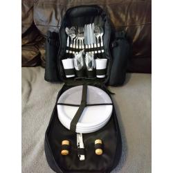 Camping/picnic backpack with accessories