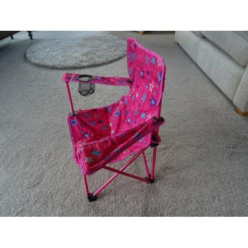 Pink children's camp chair