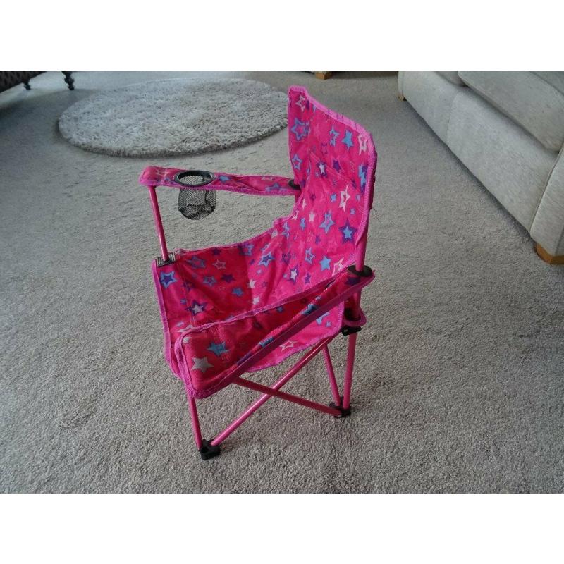 Pink children's camp chair