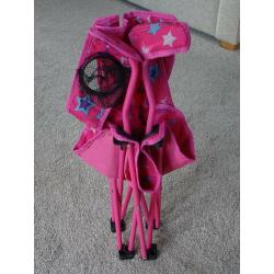 Pink children's camp chair