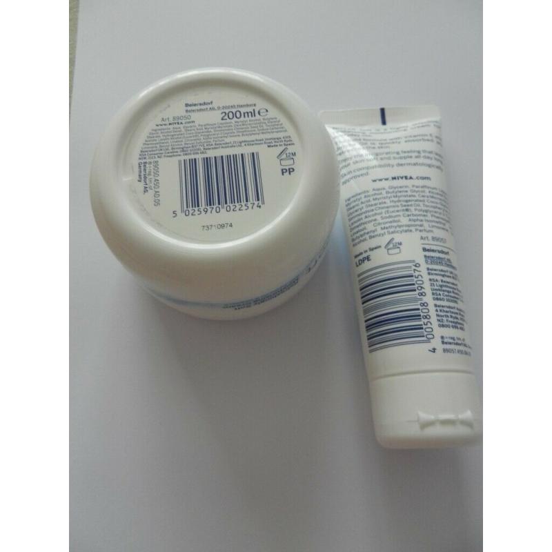 2 Nivea Soft Moisturising Creams 200ml and 75ml New