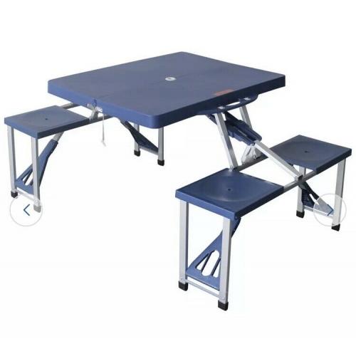 Folding picnic table and stools