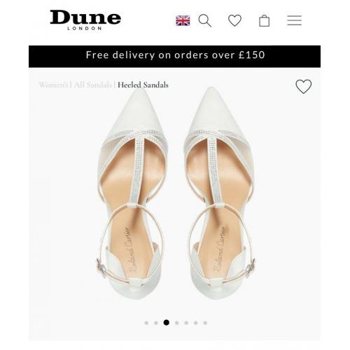 Dune bridal wedding shoes