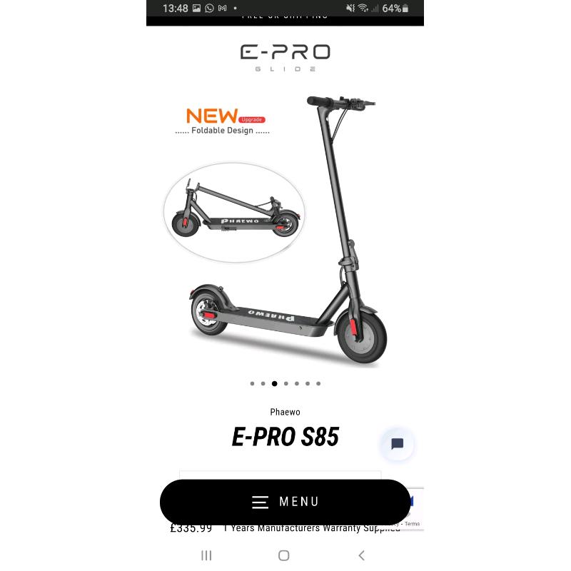 Phaewo electric scooter Brand new unopened box