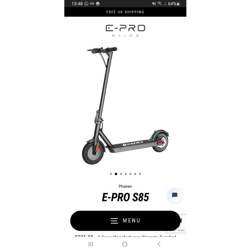 Phaewo electric scooter Brand new unopened box
