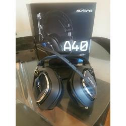 Astro A40 Tr headset + mix amp pro ps4 black 2019 edition COMPATIBLE WITH PS5!!!