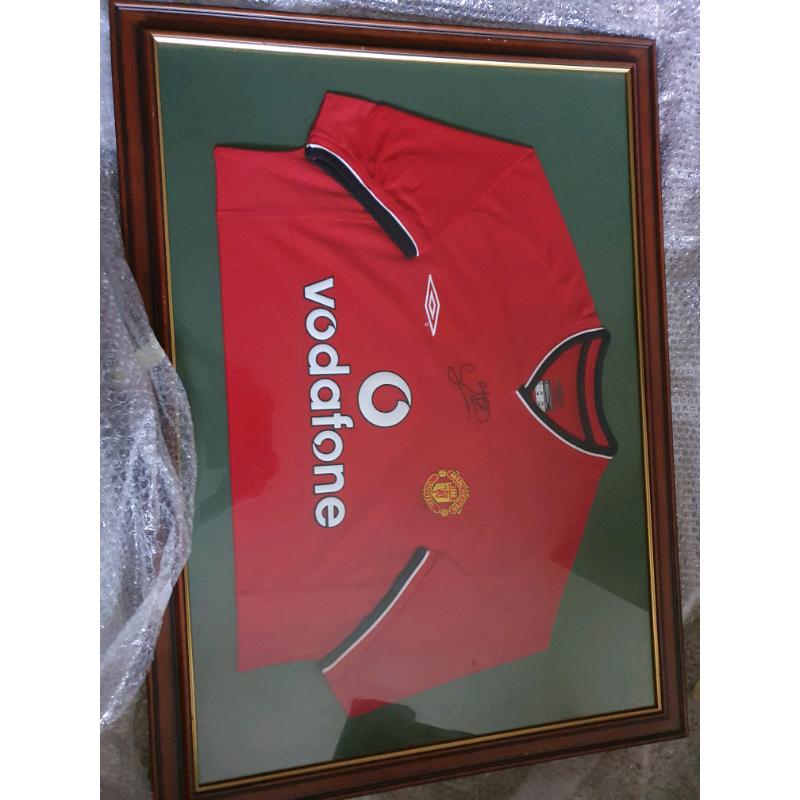 Signed replica shirts and print