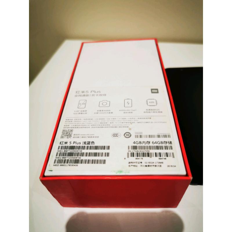 Xiaomi Redmi 5 Plus 4GB Ram 64GB Storage Unlocked Global- Black