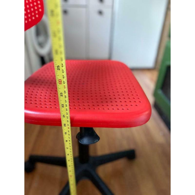 Ikea red swivel chair
