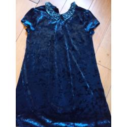 STUNNING BLUE VELVET NEXT AGE 7-8