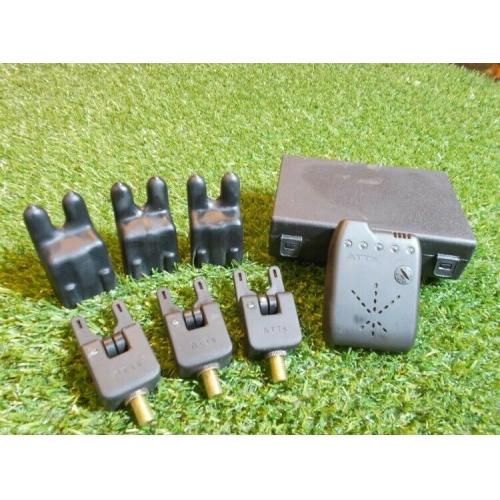 3X ATTS iw bite alarms with ATTX receiver fishing