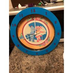 Wall clock in the night garden
