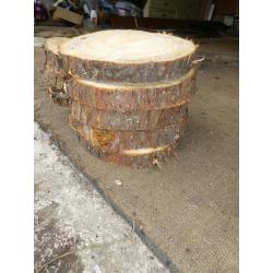 Rustic Log Slices for Candle holders ,Wedding Cake Stand etc