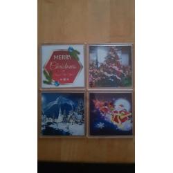 Set of 4 Christmas coasters put any picture you want to use