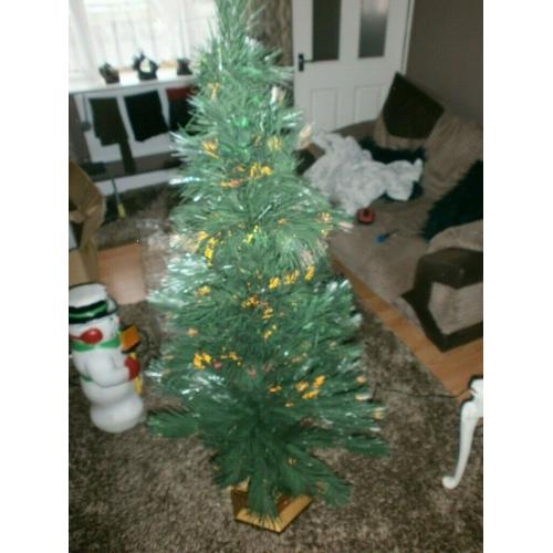 fibre optic 5ft christmas tree decoration outdoor / indoor multicolored lights