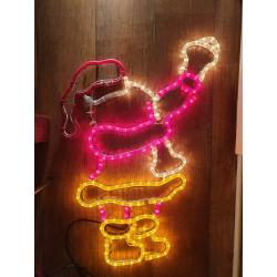 3 Christmas rope lights, santa, reindeer and a star