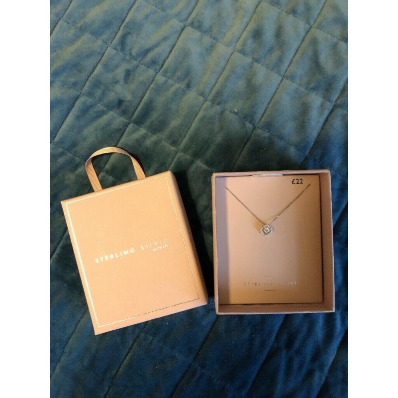 Next silver necklace and ring