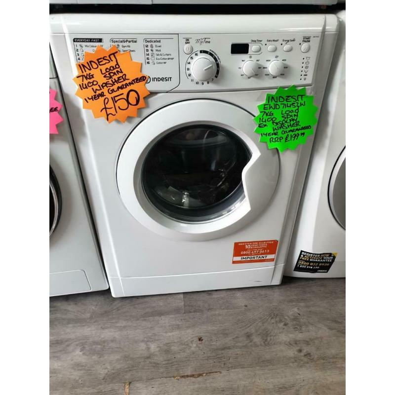 Indesit 7kg ld ex display 1400 spin washing machine