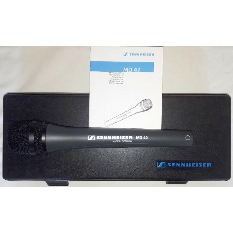 Sennheiser MD42 Reporters Mike. High-quality omni-directional microphone.