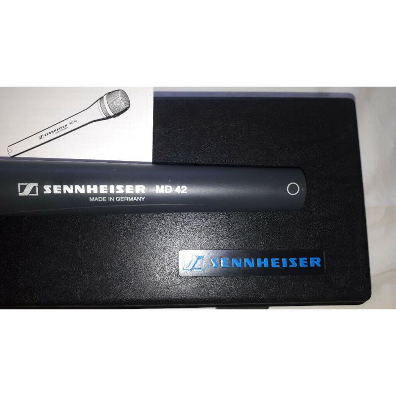 Sennheiser MD42 Reporters Mike. High-quality omni-directional microphone.