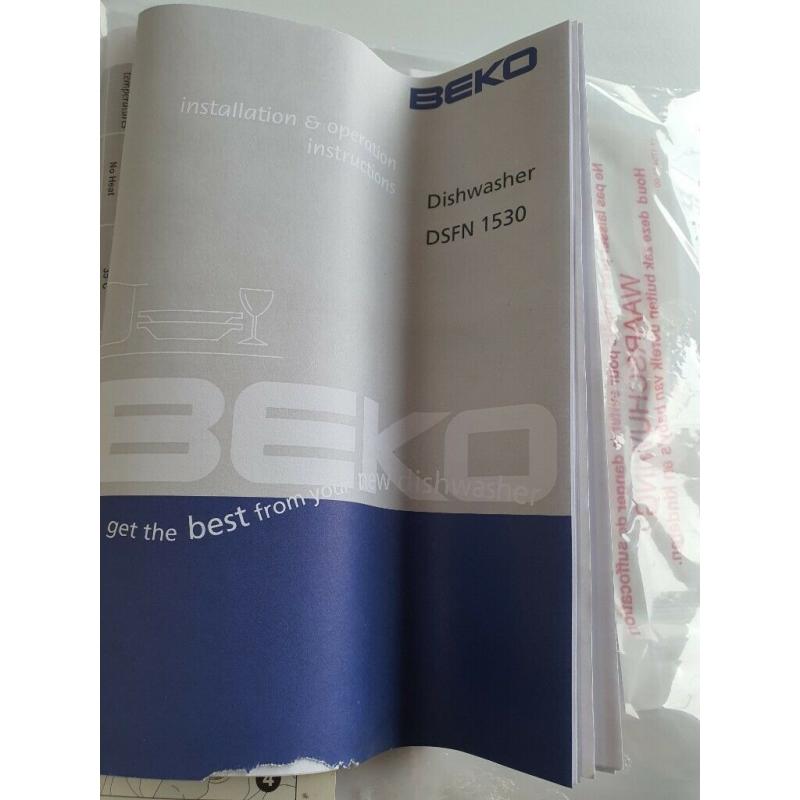 Beco 1530 Dishwasher. Used three times
