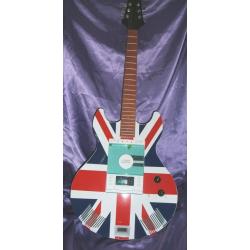 Akura Electric Guitar Design Compact Disc/radio Player (Union Jack Design Case)