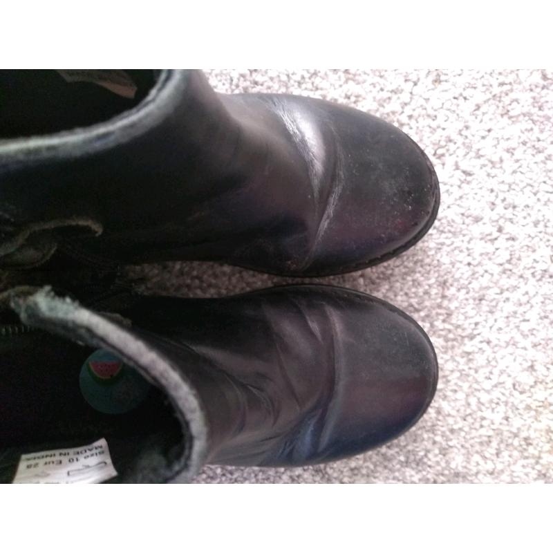 John Lewis black leather / suede boots