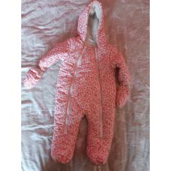 Baby's onsie snowsuit coat 3-6months