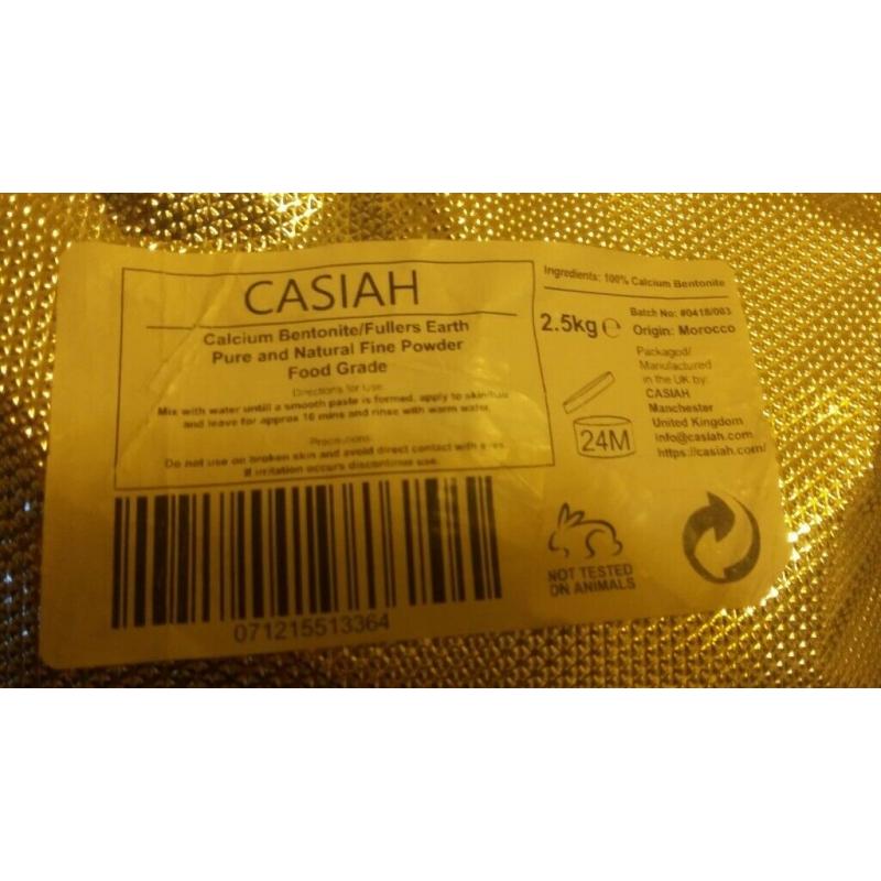 HEALTH & BEAUTY OFFER - 2.5KG BENTONITE CLAY/FULLERS EARTH & 1KG FRENCH GREEN CLAY! NEW/UNOPENED!