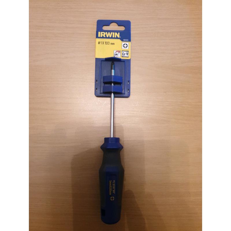 Irwin IRW1951678 PZ1 x 100mm Pro Comfort Screwdriver Pozi - 1951678