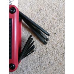 Brand new snap on folding ball hex key set AWEFBH9K