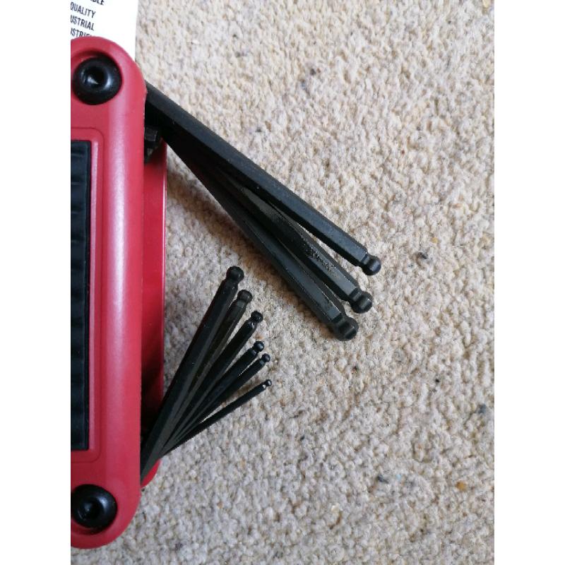 Brand new snap on folding ball hex key set AWEFBH9K