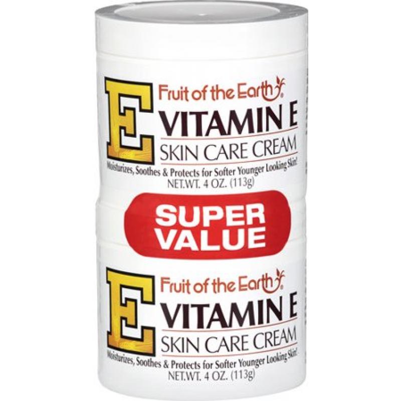 Pack of 2 Fruit of the Earth Vitamin E Skin Care Cream 4 oz