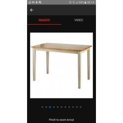 Brand new. 2 tone table and chairs