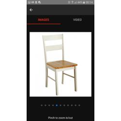 Brand new. 2 tone table and chairs