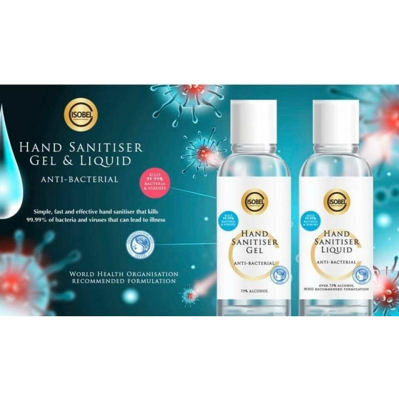 CHRISTMAS OFFERS - Isobel C 75% alcohol Hand Sanitising Gel Kills 99.99% viruses Pump 500ml