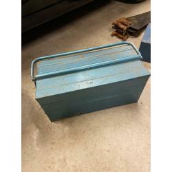 Vintage metal tool box