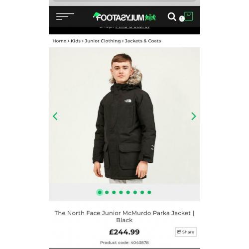 The north face 550 dry vent For boys. M