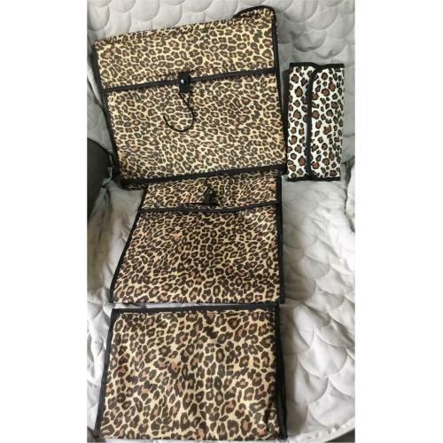 Four Piece Leopard Print Travel or Home clothing and Jewellery Storage All New