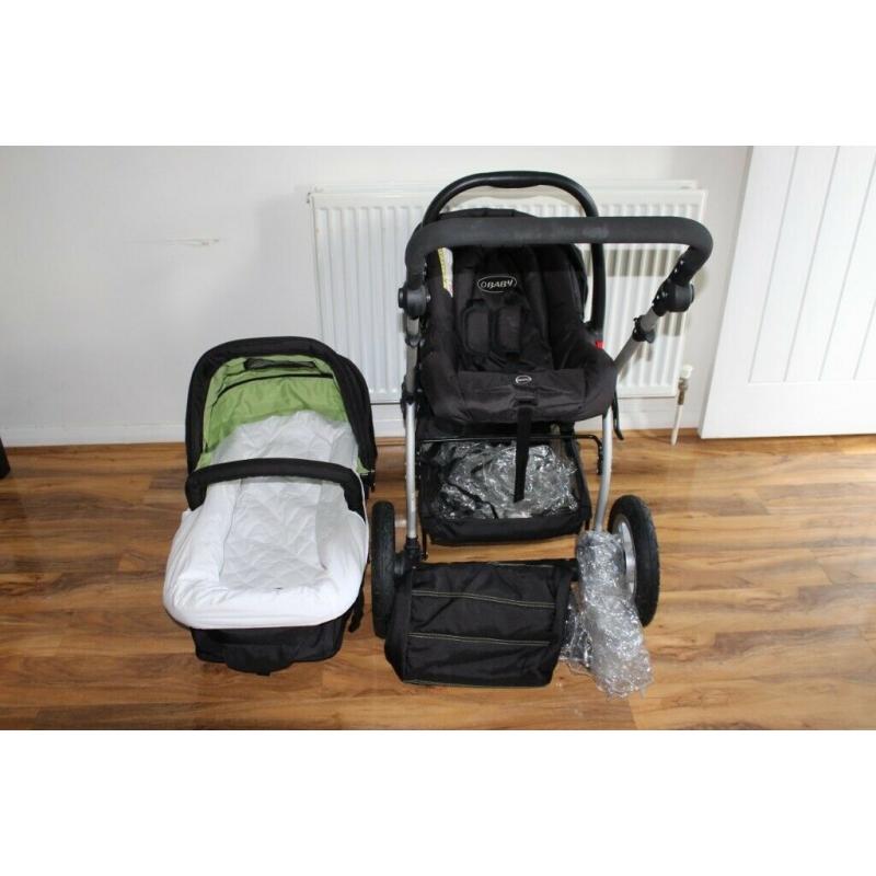 *OBABY* ZEZU MULTI FOLDING PRAM/STROLLER/CAR SEAT - 3-IN-1. (Excellent Condition)