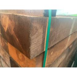 Hardwood railway sleepers 2.4m pressure treated brown