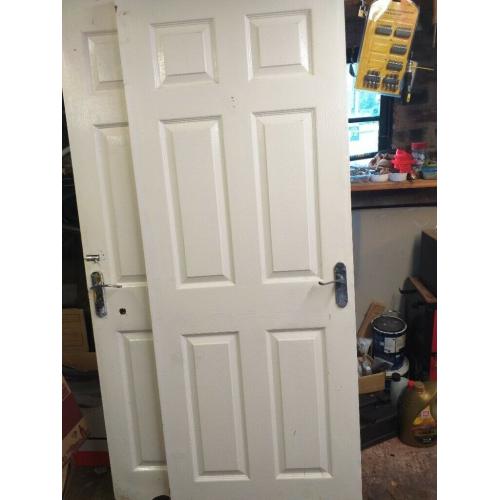 PRE OWNED DOORS, 2 AND 6 PANEL. ALL 78 INCH HIGH, 27 AND 30 WIDE ?5 EACH