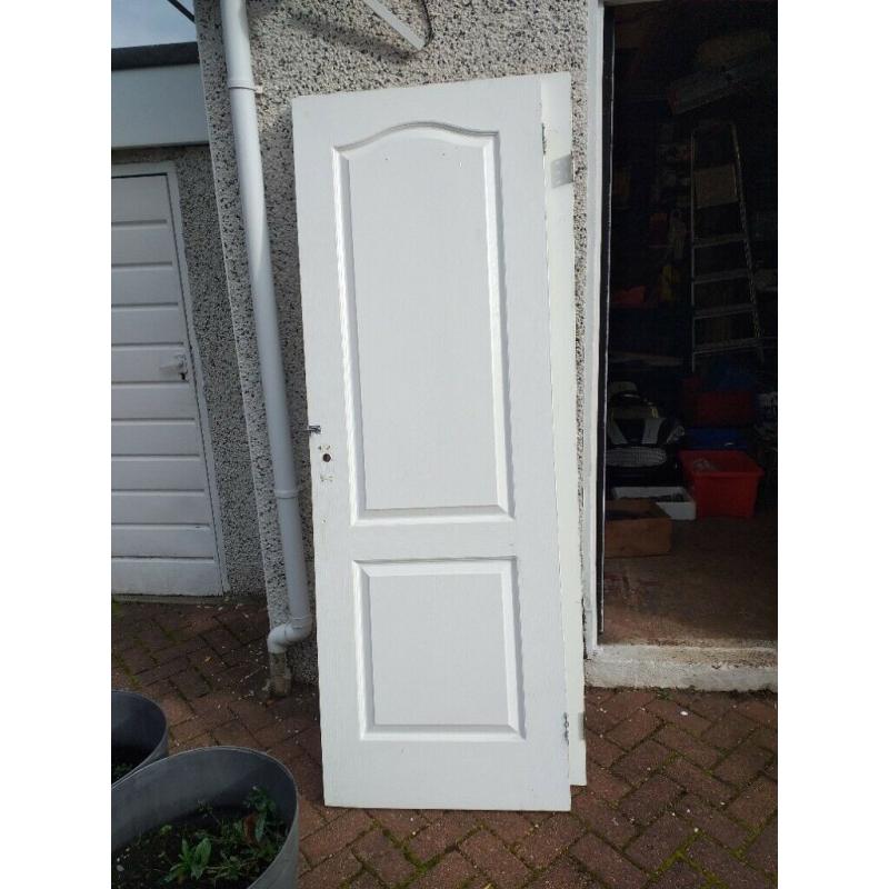 PRE OWNED DOORS, 2 AND 6 PANEL. ALL 78 INCH HIGH, 27 AND 30 WIDE ?5 EACH