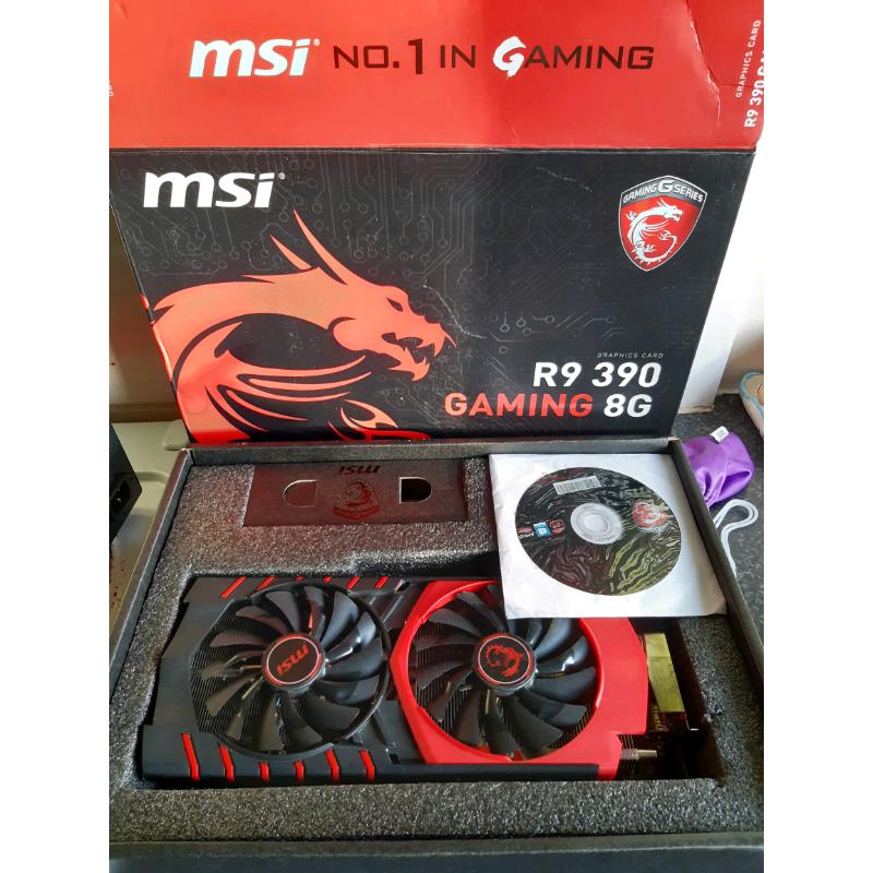 Msi r9 390 gaming 8gb graphics card boxed!